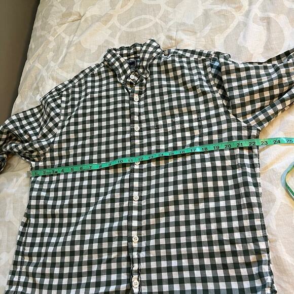 Todd Snyder green checked plaid cotton button up men’s large - Picture 6 of 8
